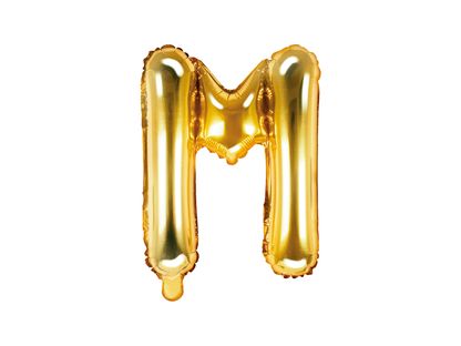 Fólia léggömb Betű M arany 35cm