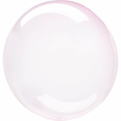 Fólia léggömb átlátszó világos rózsaszín 46cm