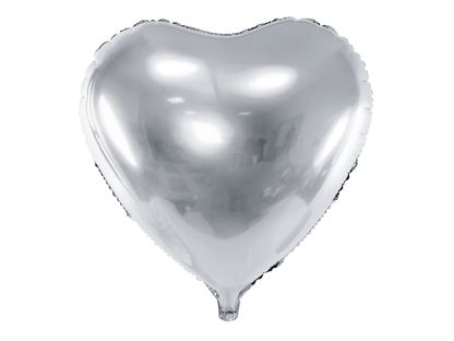 Fólia léggömb Szív ezüst 45cm