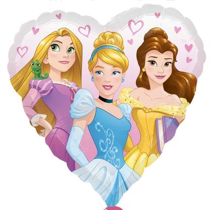 Fólia léggömb szív Disney Hercegnők 45cm