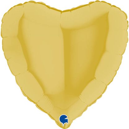 Fólia léggömb sárga szív 46cm