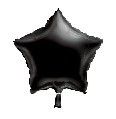 Fólia léggömb csillag fekete 45cm