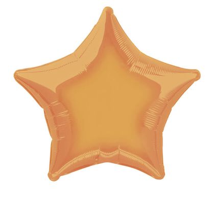 Fólia léggömb csillag narancssárga (nem csomagolt) 45cm