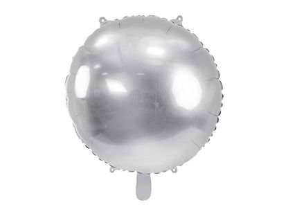 Fóliový balón strieborný okrúhly 80cm