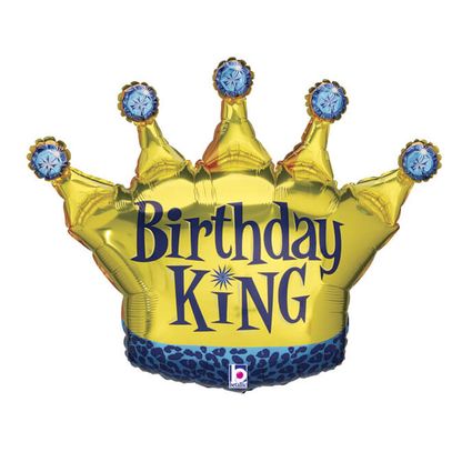 Fólia léggömb supershape Birthday King 91cm