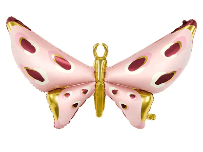 Fólia léggömb supershape Pillangó rózsaszín-arany 120x87cm