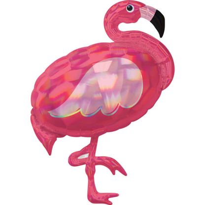 Fólia léggömb supershape Flamingó színjátszó 71x83cm