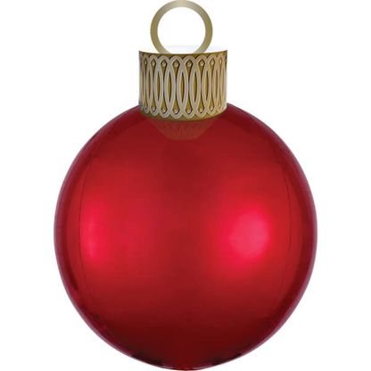 Fólia léggömb Karácsonyfagömb piros 38x50cm