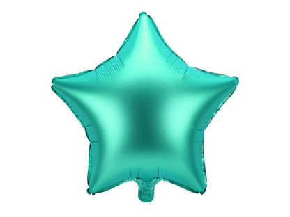 Fólia léggömb szatén csillag zöld 48cm