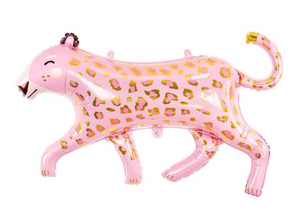 Fólia léggömb Rózsaszín leopárd 103x63cm