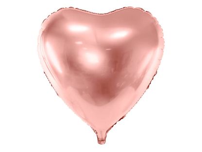 Fólia léggömb Rózsaszín-arany szív 72x73cm