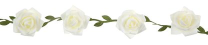 Girland Fehér rózsák 50mmx120cm