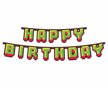 Betűfüzér Minecraft Happy Birthday 160cm