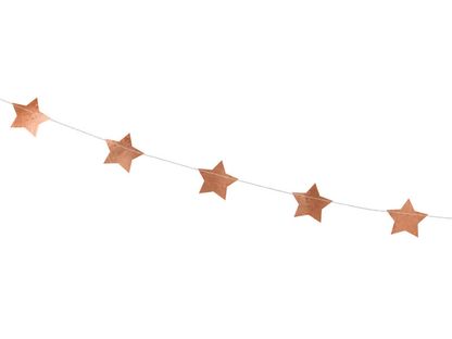 Girland rózsaszín-arany csillagok 360cm
