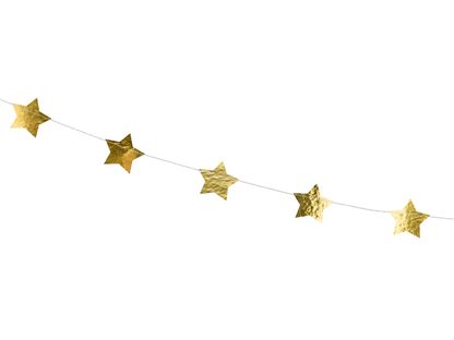Girland arany csillagok 360cm