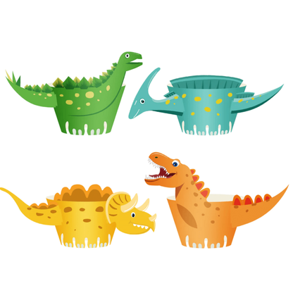Muffin kosárkák Dinoszauruszok színes 8db