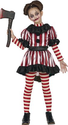 Kostým Strašidelný klaun dievča 7-9 rokov