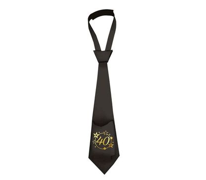 Nyakkendő 40 fekete-arany 40cm