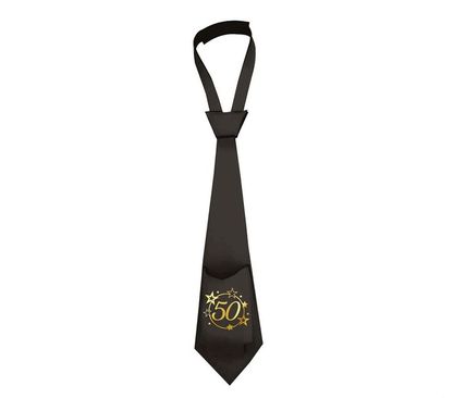 Nyakkendő 50 fekete-arany 40cm