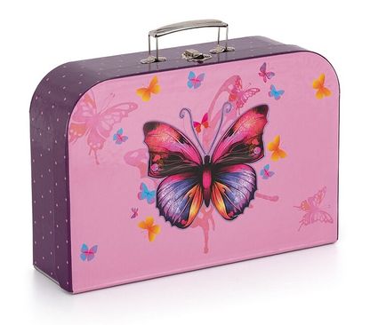 Koffer Lepke rózsaszín-lila 34cm