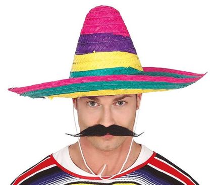 Mexikói Sombrero kalap színes 50cm