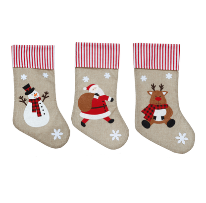 Mikulás zokni Karácsonyi szimbólumok mix 50cm