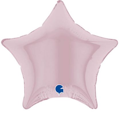 Mini fólia lufi Világos rózsaszín csillag 12cm