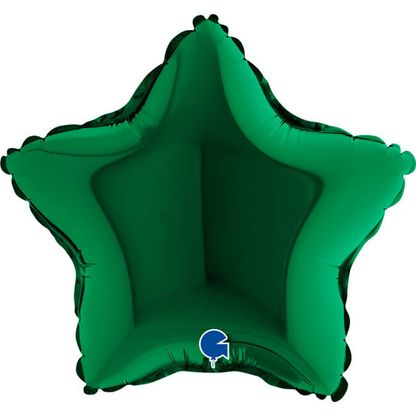 Mini fólia lufi Zöld csillag 24cm