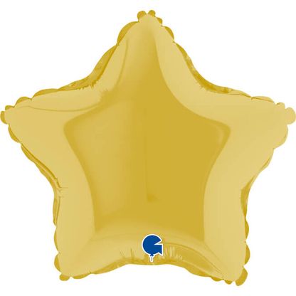 Mini fólia lufi sárga csillag 23cm