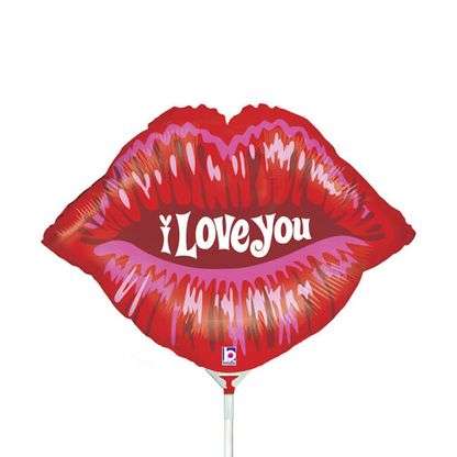 Mini fólia lufi I love you Kiss 36cm