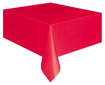 Asztalterítő műanyag piros 137x274cm