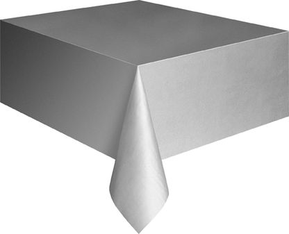 Asztalterítő műanyag ezüst 137x274cm