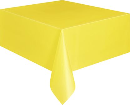 Asztalterítő műanyag sárga 137x274cm