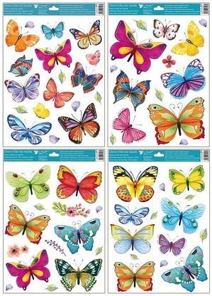 Ablakmatrica Színes pillangók 4 változat