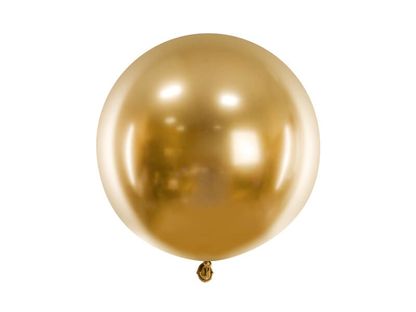 Gömbölyű léggömb metál arany 60cm