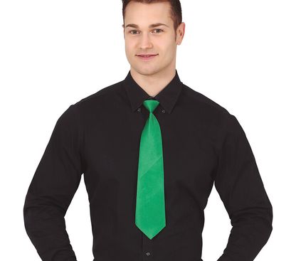 Férfi Nyakkendő zöld 47cm