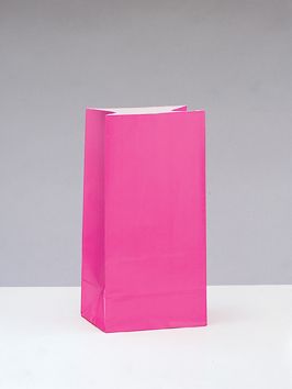 Papírtasakok rózsaszín 12db 25cm