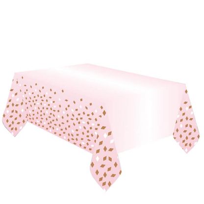 Papír asztalterítő rózsaszín-arany diamonds 180x120cm