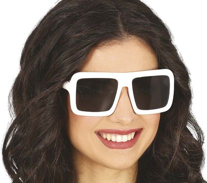 Parti szemüveg négyzetes fehér