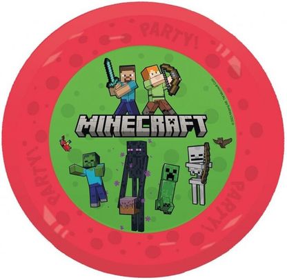 Műanyag tányér Minecraft 21cm 1db