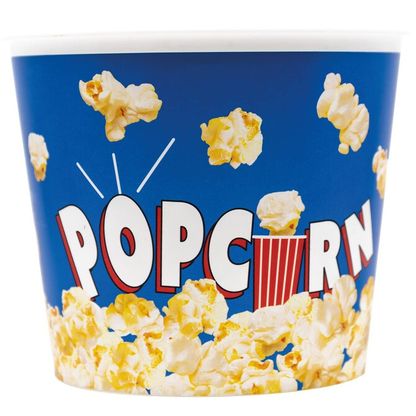 Popcorn doboz kék 14x17cm 12db