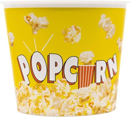 Popcorn doboz sárga 14x17cm 12db