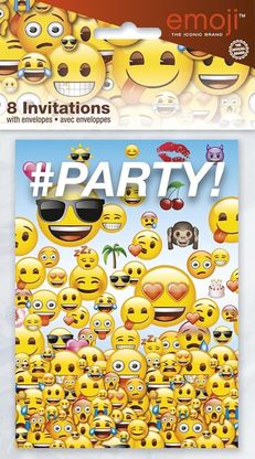 Mehívók ünnepségre Emoji hangulatjelek 8db