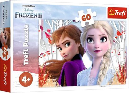 Puzzle Frozen Elsa és Anna az erdőben 60 darab