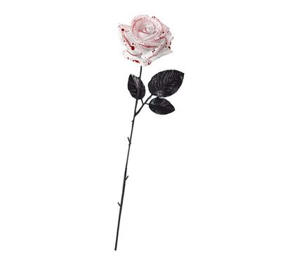 Mű fehér rózsa véres 42cm
