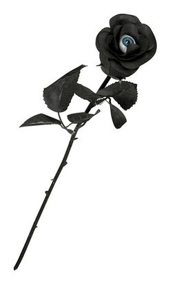 Mű fekete rózsa 42cm