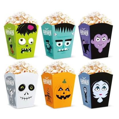 Popcorn dobozok Halloween Monsters 10x7,5cm 6db