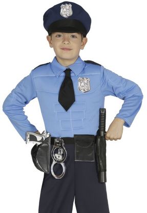 Kiegészítők gyerek Rendőr/Rendőrlány jelmezhez 4db