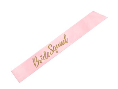 Vállszalag Bride Squad rózsaszín 75cm