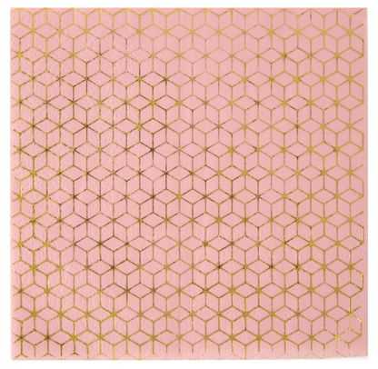 Szalvéta Cement Tile rózsaszín-arany 12,5cm 20db